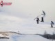 Match-de-foot-sur-snowpark-en-Norvège-Geilo-ski-wild-effronte