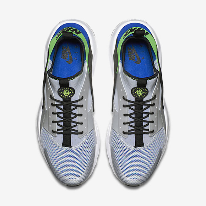 Nike Air Huarache Ultra - Bleu royal-Vert criard-sneaker-effronté-04