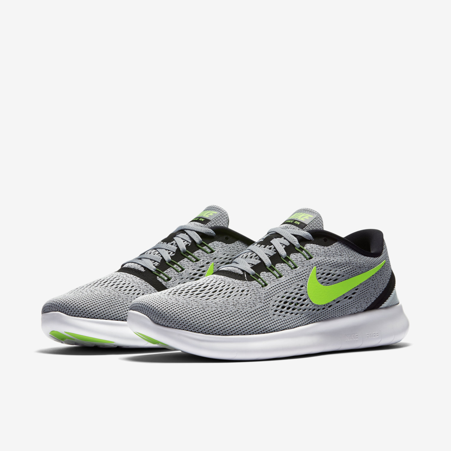 Nike Free RN Anthracite - Noir - Vert électrique-effronté-01