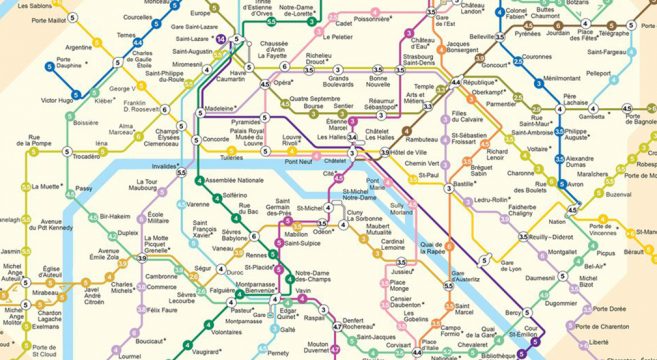 La carte du métro de Paris avec le prix des pintes de bière par station 01